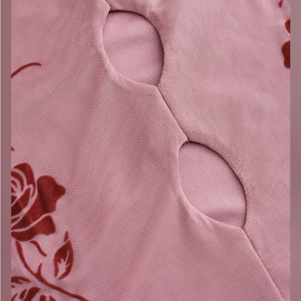Cider | Rose Off-Shoulder Long Sleeve Crop - Picture 2 of 6
